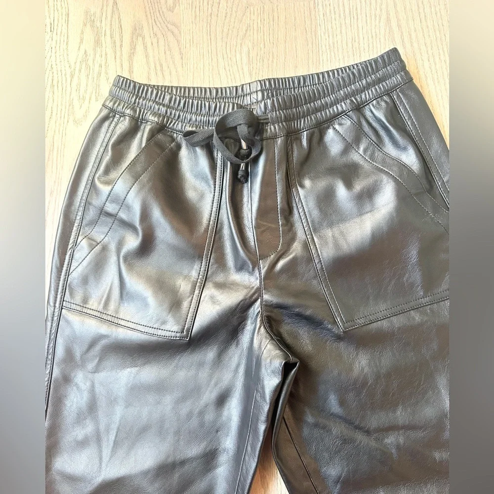 Blank NYC No Guidance Drawstring Faux Leather Cropped Jogger Pant